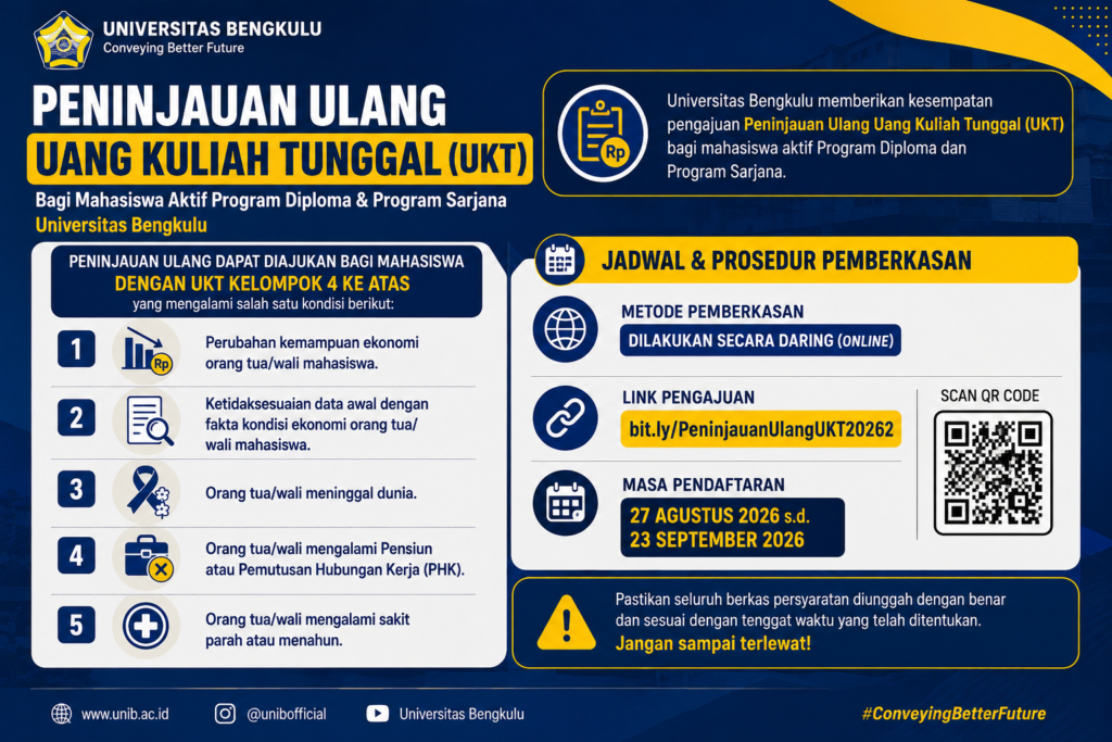 PENGUMUMAN PENINJAUAN ULANG UKT SEMESTER GENAP TA 2026/2027